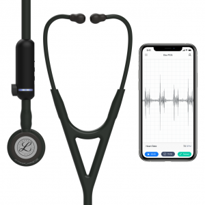 3M Littmann CORE digital stethoscope, black chestpiece, tube, stem and headset, 69 cm ref 8490
