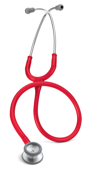 3M Littmann Classic II Pediatric stethoscope, standard finish chestpiece, red tube