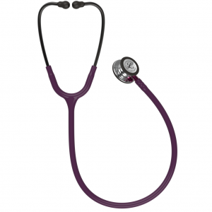 3M Littmann Classic III, Monitoring stethoscope, mirror chestpiece, plum tube, pink stem, smoke headset