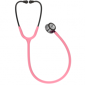 3M Littmann Classic III, Monitoring stethoscope, mirror chestpiece, pearl pink tube, pink stem, smoke headset