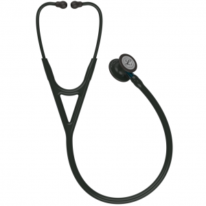 3M Littmann cardiology IV diagnostic stethoscope, black edition, black tube, blue stem