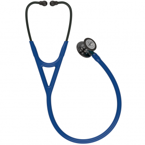 3M Littmann cardiology IV diagnostic stethoscope, high polish smoke edition, navy blue, blue stem