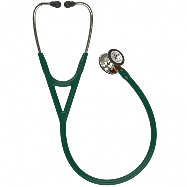 3M Littmann cardiology IV diagnostic stethoscope, champagne edition, hunter green tube, orange stem