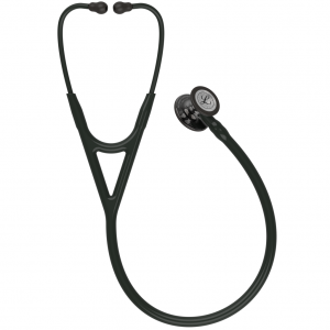 3M Littmann cardiology IV diagnostic stethoscope, high polish smoke, black tube, black stem, black headset