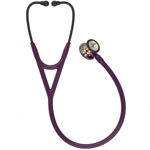 3M Littmann cardiology IV diagnostic stethoscope, high polish rainbow, plum tube, violet stem, black headset
