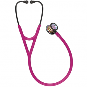 3M Littmann cardiology IV diagnostic stethoscope, high polish rainbow, raspberry tube, smoke stem, smoke headset